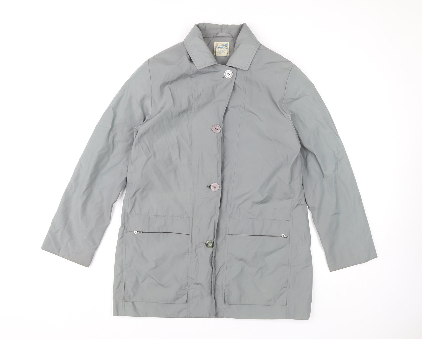 TravelSmith Women's Grey Overcoat, Size S
