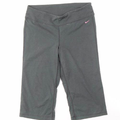 Nike Women's Black Cropped Trousers L for Gym & Training