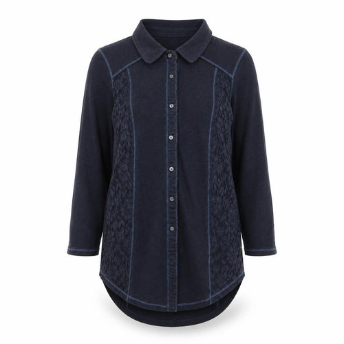 Hollister Women's Black 3/4 Sleeve Button-Up Shirt M