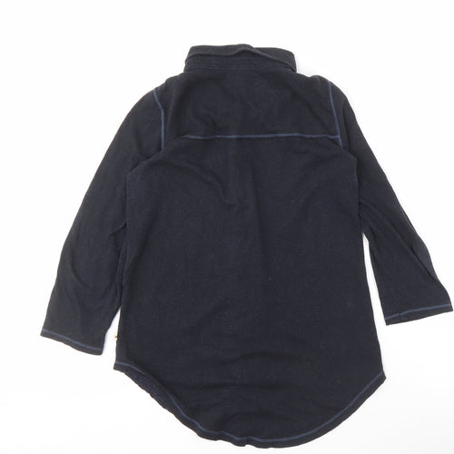 Hollister Women's Black 3/4 Sleeve Button-Up Shirt M