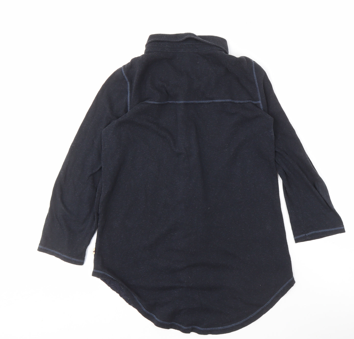 Hollister Women's Black 3/4 Sleeve Button-Up Shirt M