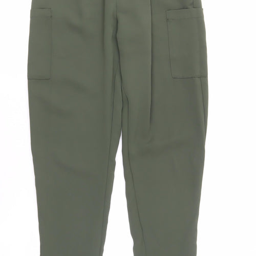 Zara Women's Green Cargo Trousers Size 10, Autumn/Winter Essential