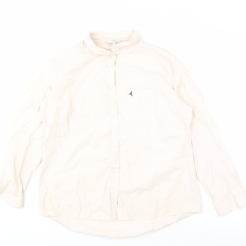 Next Women's Beige Button-Up Shirt Size 18