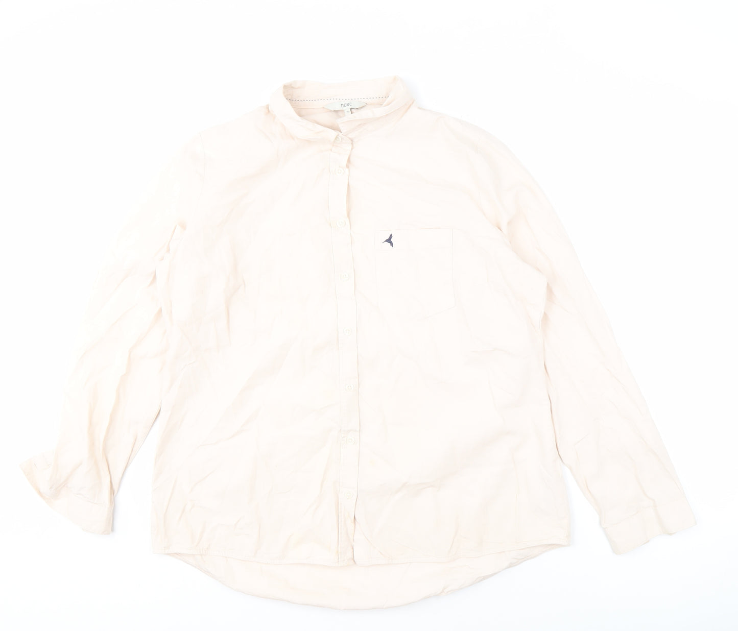Next Women's Beige Button-Up Shirt Size 18