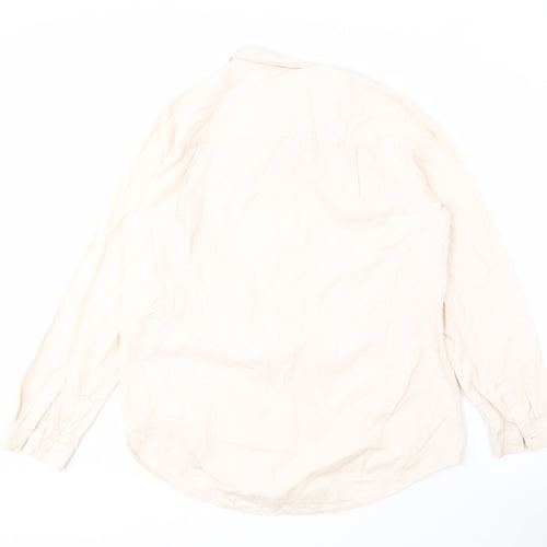 Next Women's Beige Button-Up Shirt Size 18