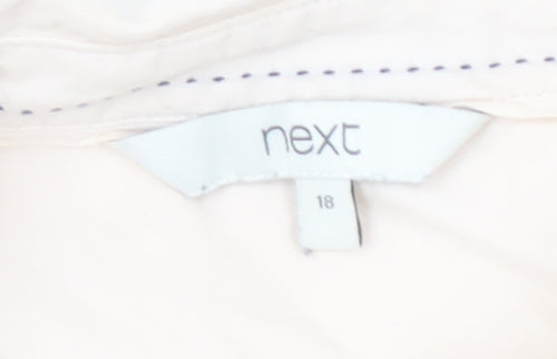 Next Women's Beige Button-Up Shirt Size 18