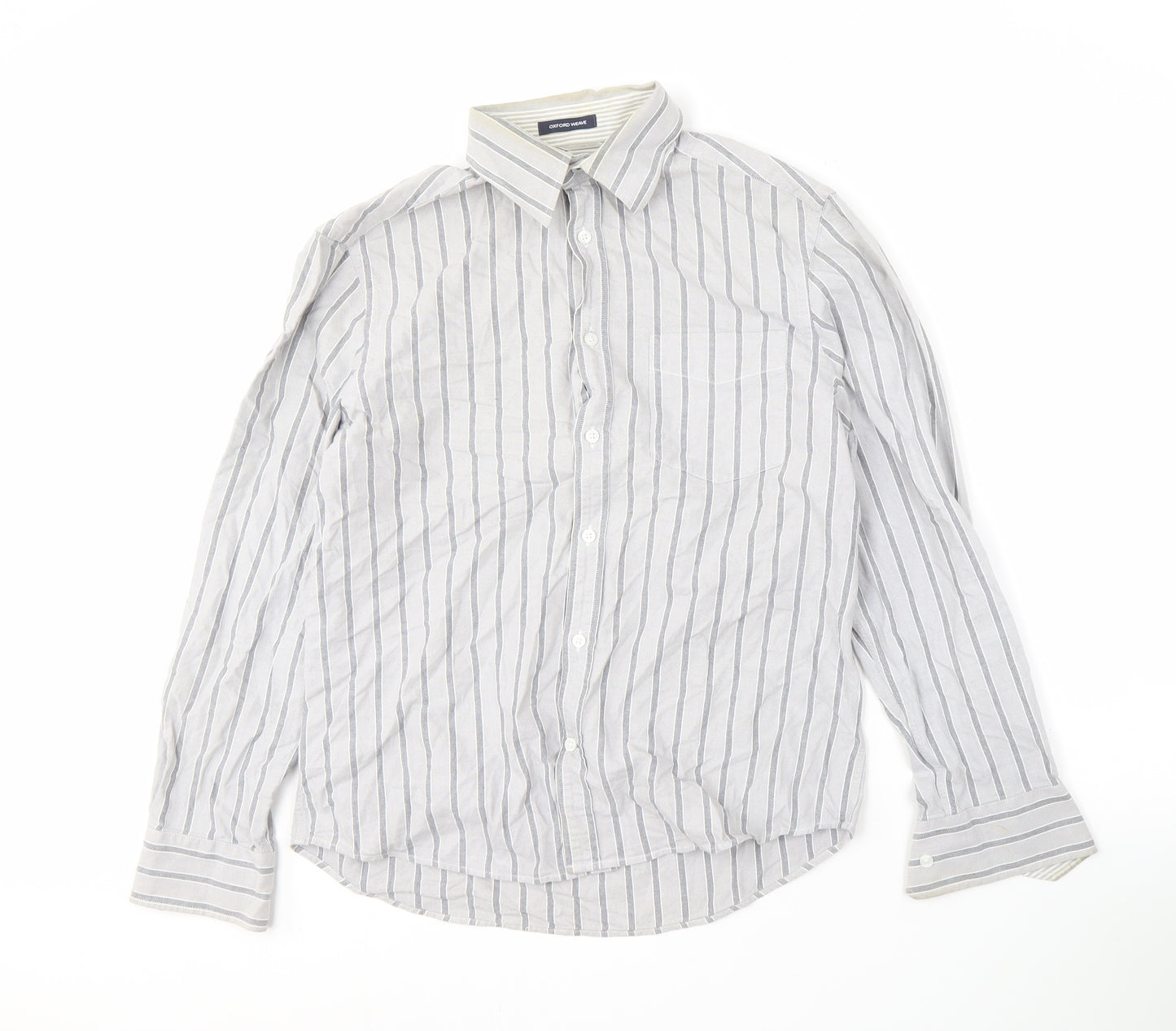 Marks and Spencer Men's Striped Button-Up Shirt S