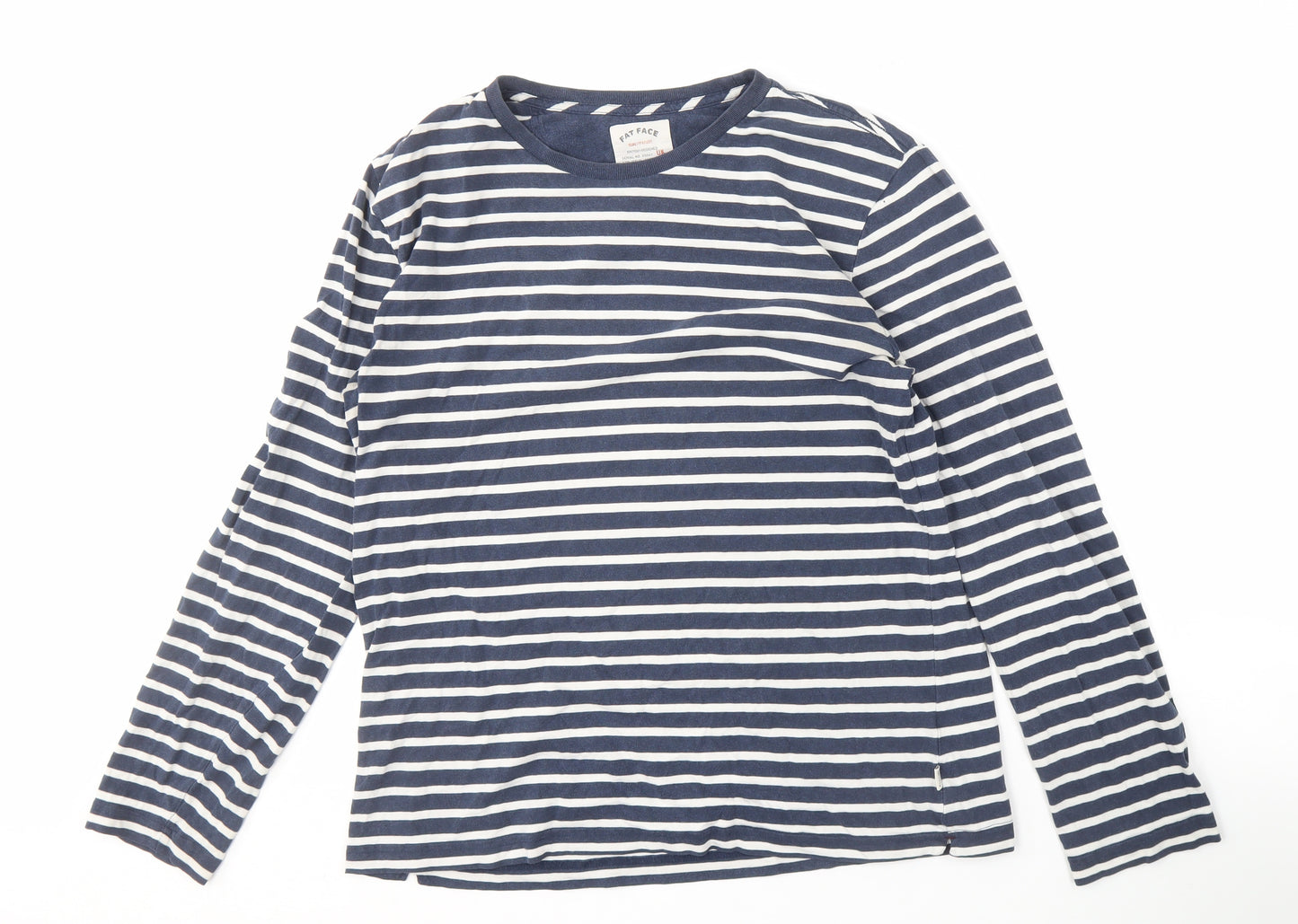 Fat Face Men's Blue Striped Long Sleeve Shirt M