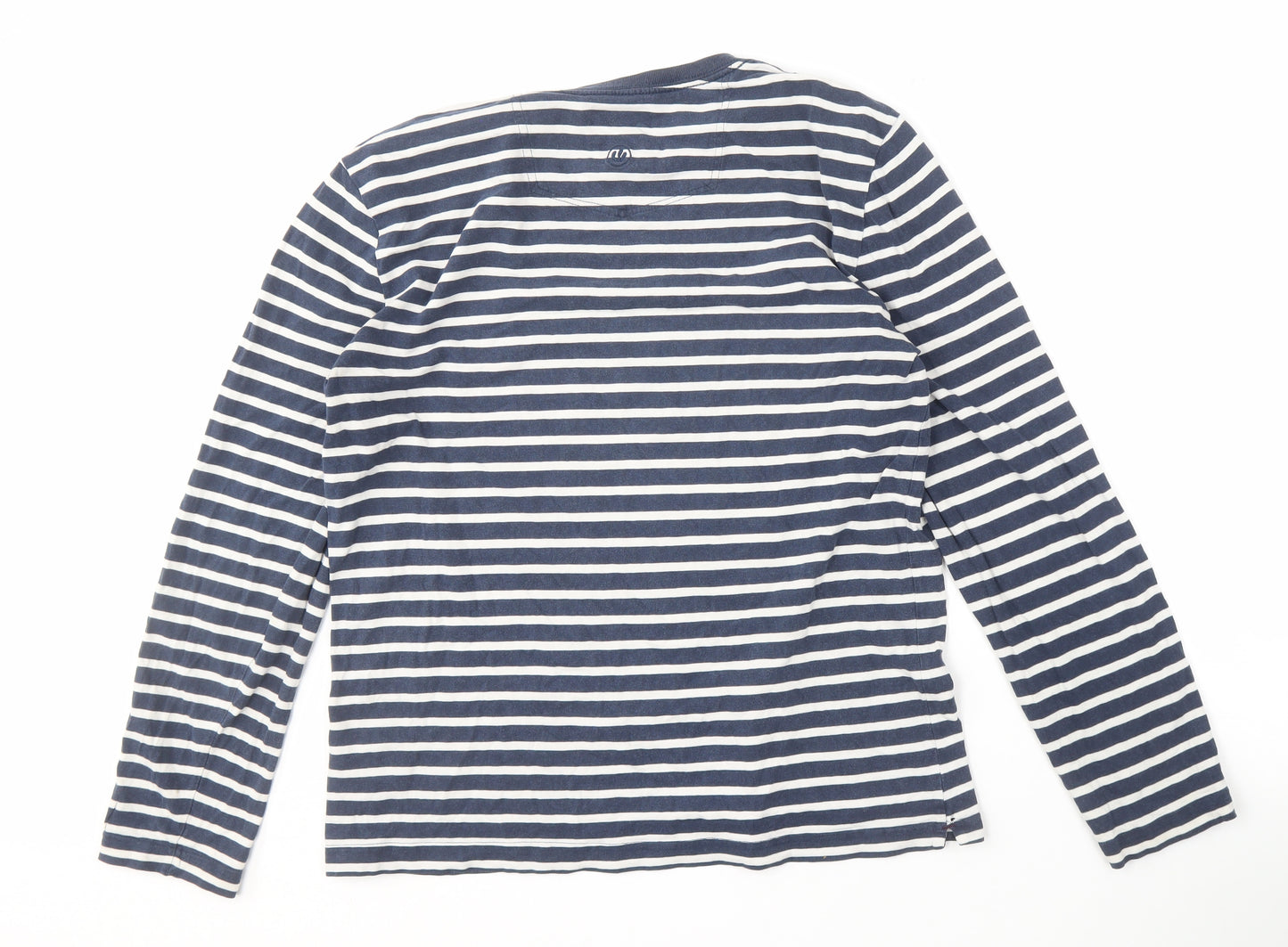 Fat Face Men's Blue Striped Long Sleeve Shirt M