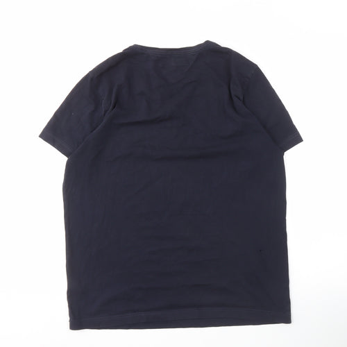 Tommy Hilfiger Men’s Blue Cotton Crew Neck T-Shirt L