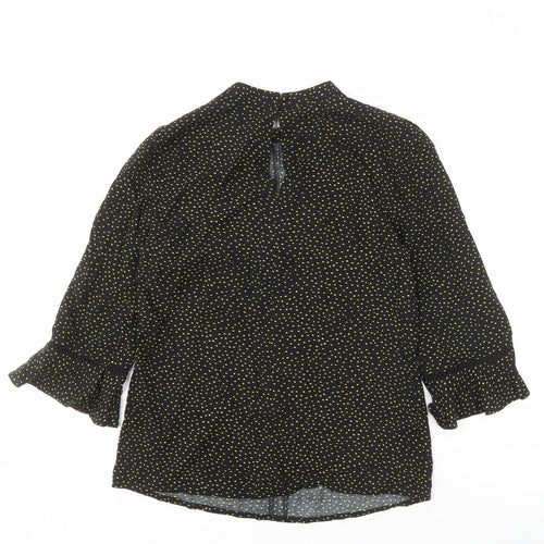 Oasis Women's Black High Neck Blouse, Size 8