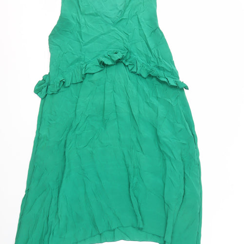 La Fée Maraboutée Women's Green Asymmetric Dress - Size 10
