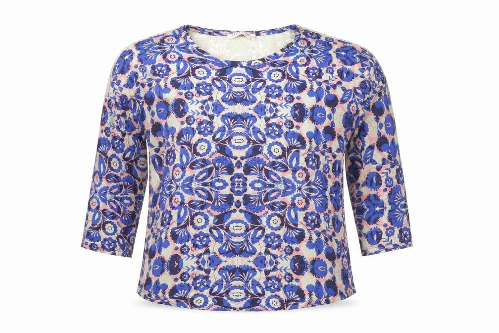 Front view of Marks & Spencer Women's Floral Lace Blouse, size 10