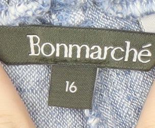 Bonmarché Women's Blue Linen Trousers Size 16