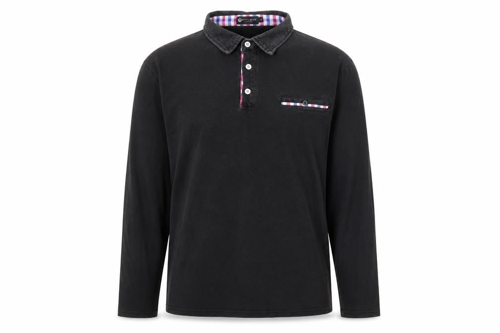 STTLZMC Men's Black Casual Long Sleeve Shirt L