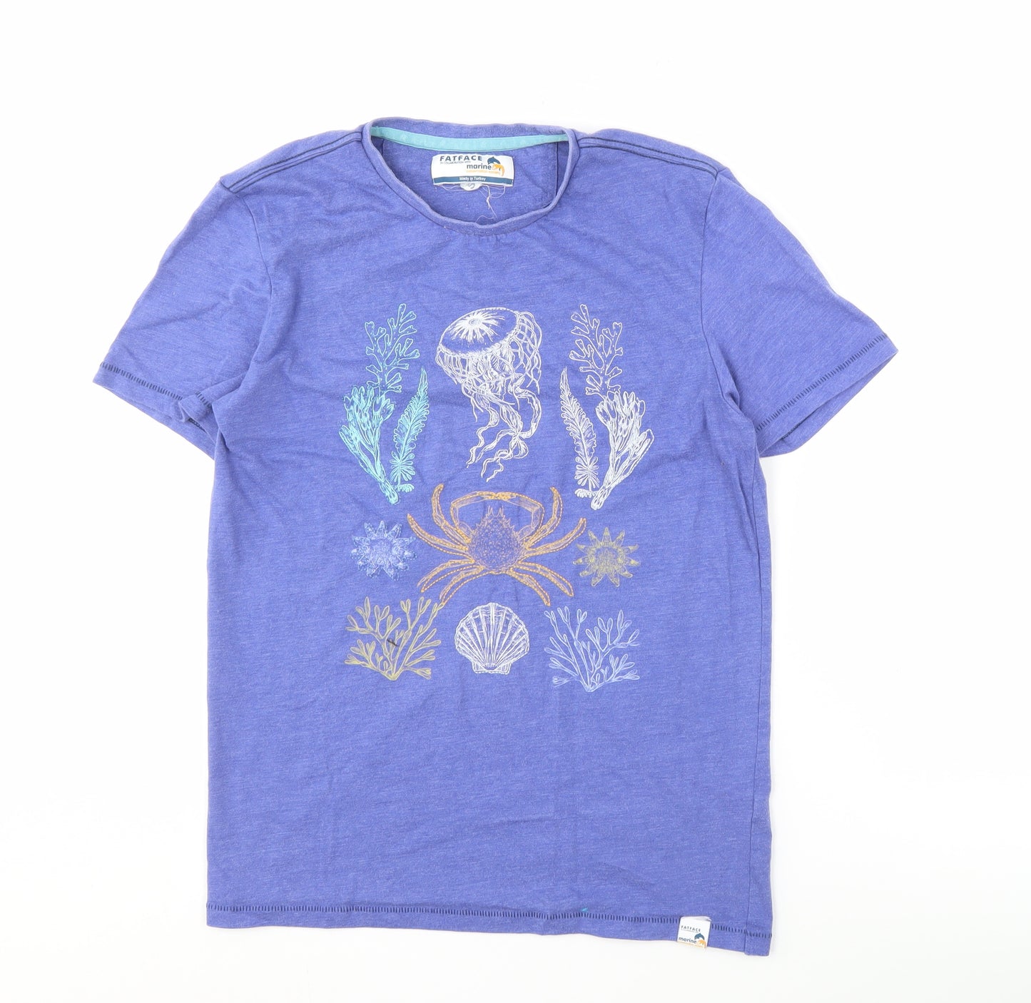 FatFace Men's Blue Graphic T-Shirt Size S