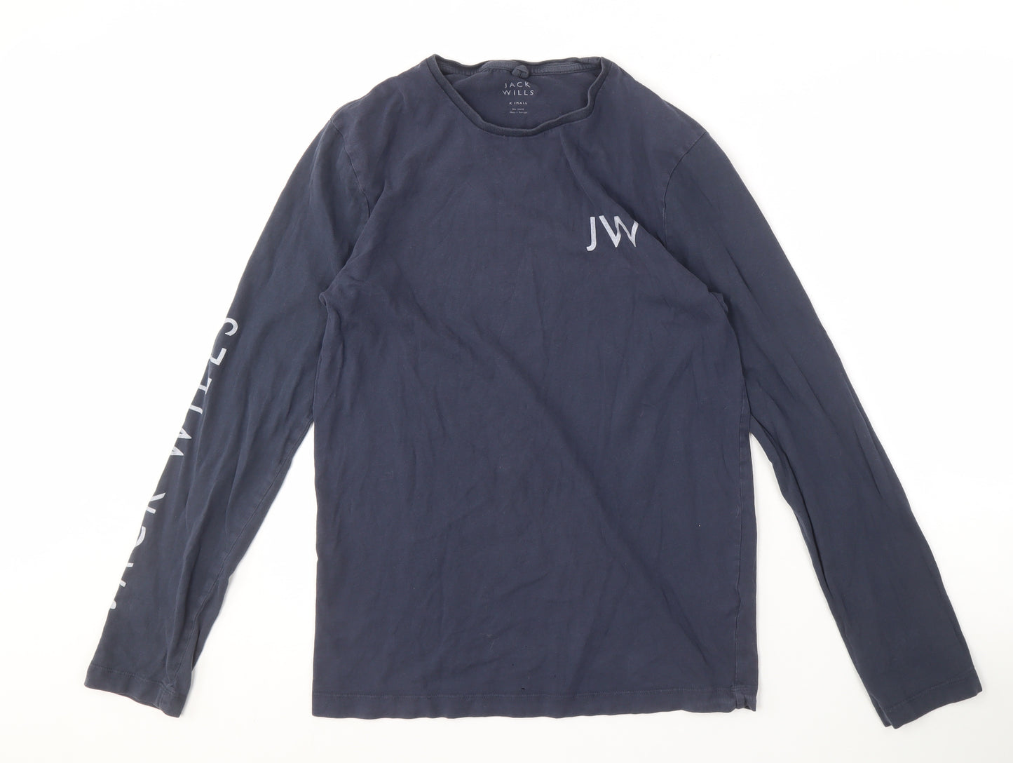 Jack Wills Men's Navy Long Sleeve T-Shirt XS