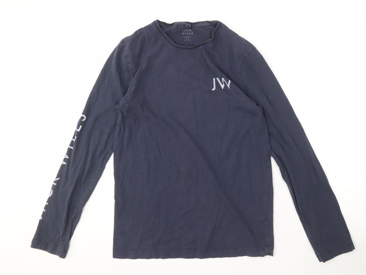Jack Wills Men's Navy Long Sleeve T-Shirt XS