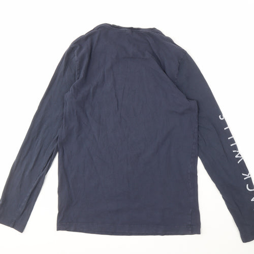 Jack Wills Men's Navy Long Sleeve T-Shirt XS