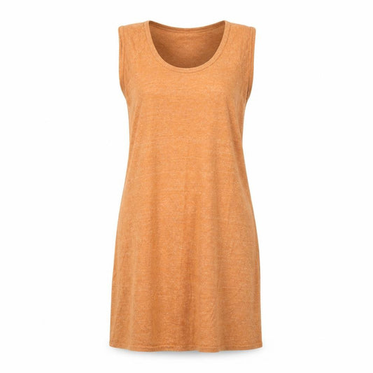 Front view of American Vintage Women's Brown M Tank Dress
