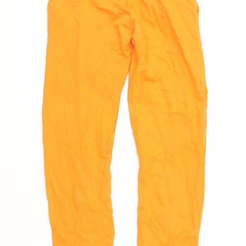 Zara Women's Orange Jogger Trousers, Size S, Cotton
