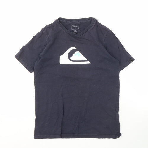 Quiksilver Black T-Shirt Unisex Size 4 Crew Neck Casual