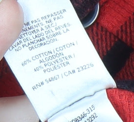 Pink Women's Red Check One Piece Pajama S