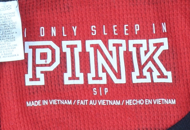 Pink Women's Red Check One Piece Pajama S