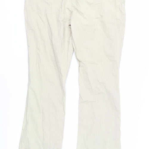 Laura Ashley Women's Beige Cotton Trousers Size 18