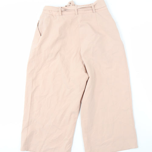 ASOS Women's Beige Wide-Leg Trousers, Size 8