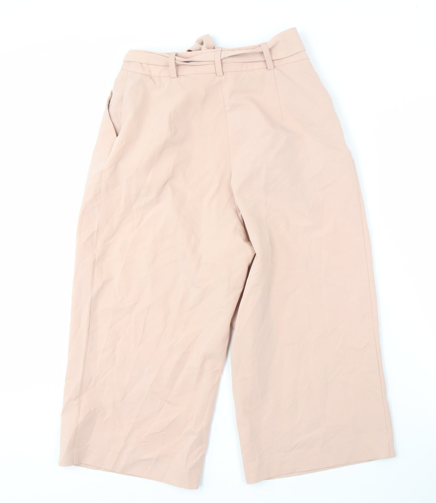 ASOS Women's Beige Wide-Leg Trousers, Size 8