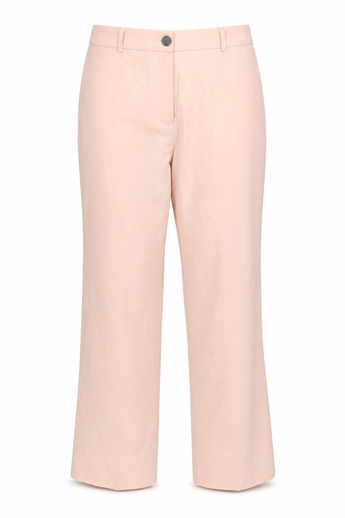 Front view of ASOS Women’s Pink Straight Trousers, size UK 10
