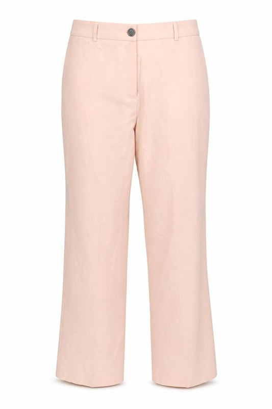 Front view of ASOS Women’s Pink Straight Trousers, size UK 10