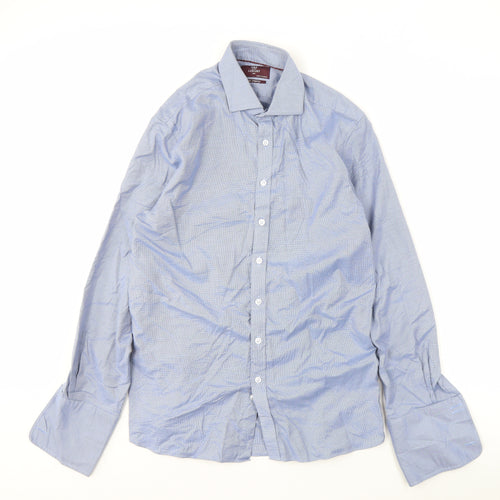 Marks and Spencer Blue Slim Fit Long Sleeve Shirt Men's