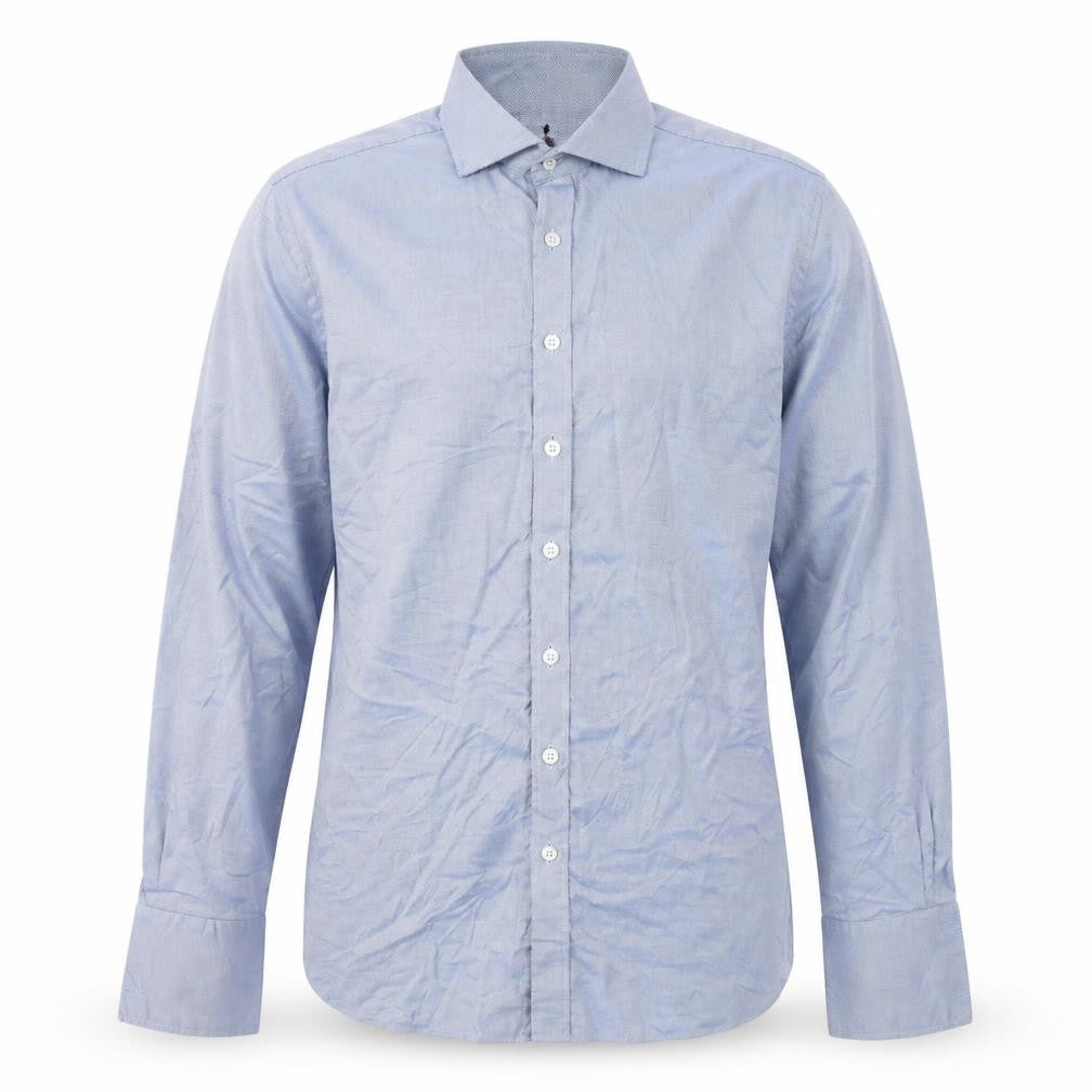 Marks and Spencer Blue Slim Fit Long Sleeve Shirt Men's