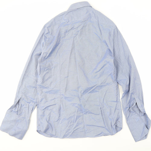 Marks and Spencer Blue Slim Fit Long Sleeve Shirt Men's