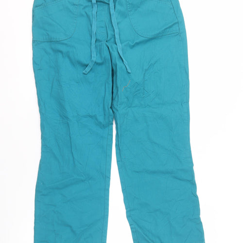 Cotton Traders Women's Blue Cropped Trousers, Size 14
