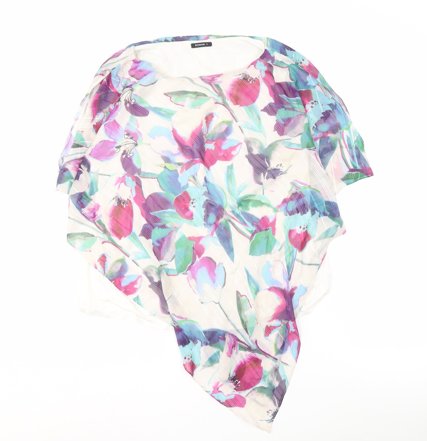 Roman Women's Floral Tunic Blouse, Size 16