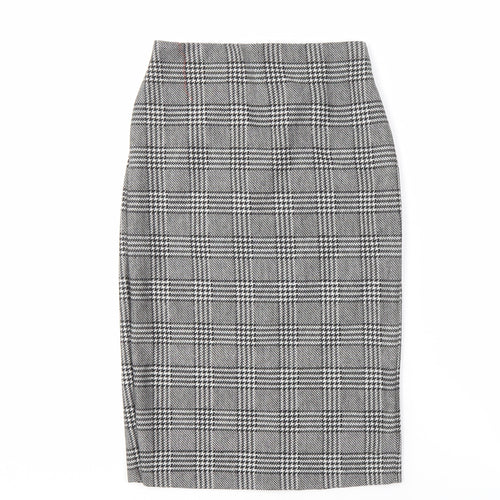 Mango Women's Grey Check Pencil Skirt XS