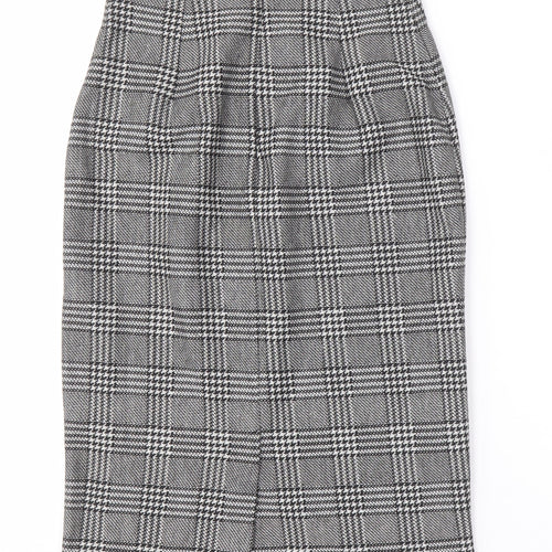 Mango Women's Grey Check Pencil Skirt XS