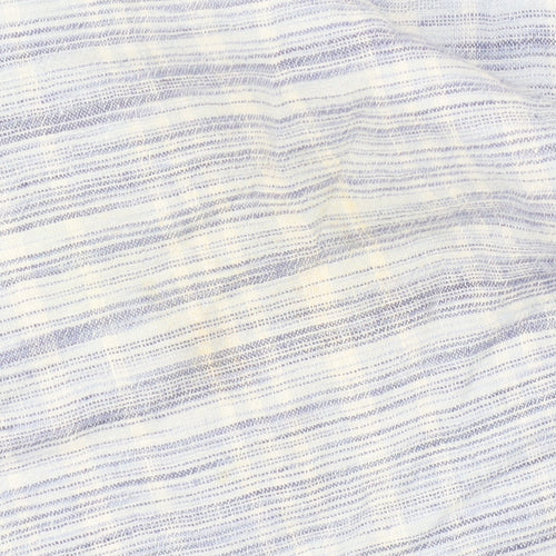 Mantaray Men's Blue Striped Linen Shirt XL
