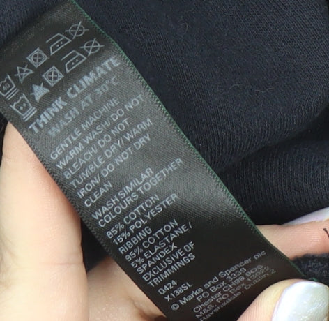 Marks and Spencer Women's Black Jogger Trousers Size 16