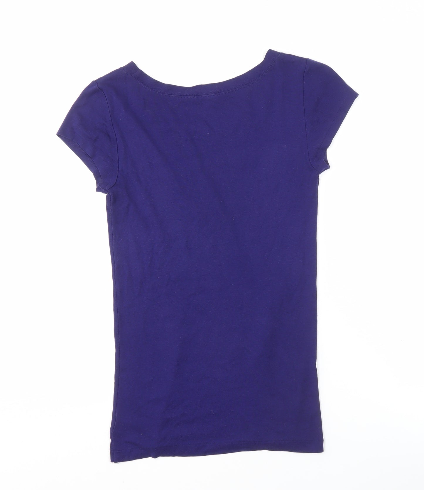 Jigsaw Women's Purple T-Shirt, Size S, Boat Neck