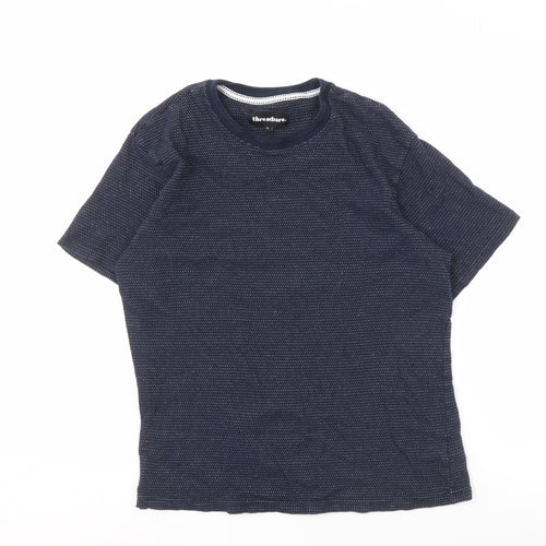 Threadbare Men's Blue Short Sleeve Knit T-Shirt L