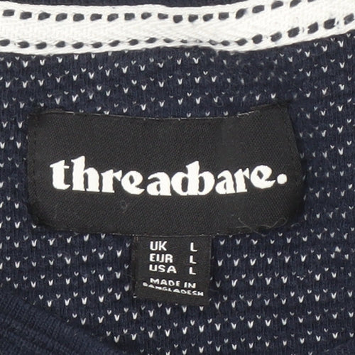 Threadbare Men's Blue Short Sleeve Knit T-Shirt L