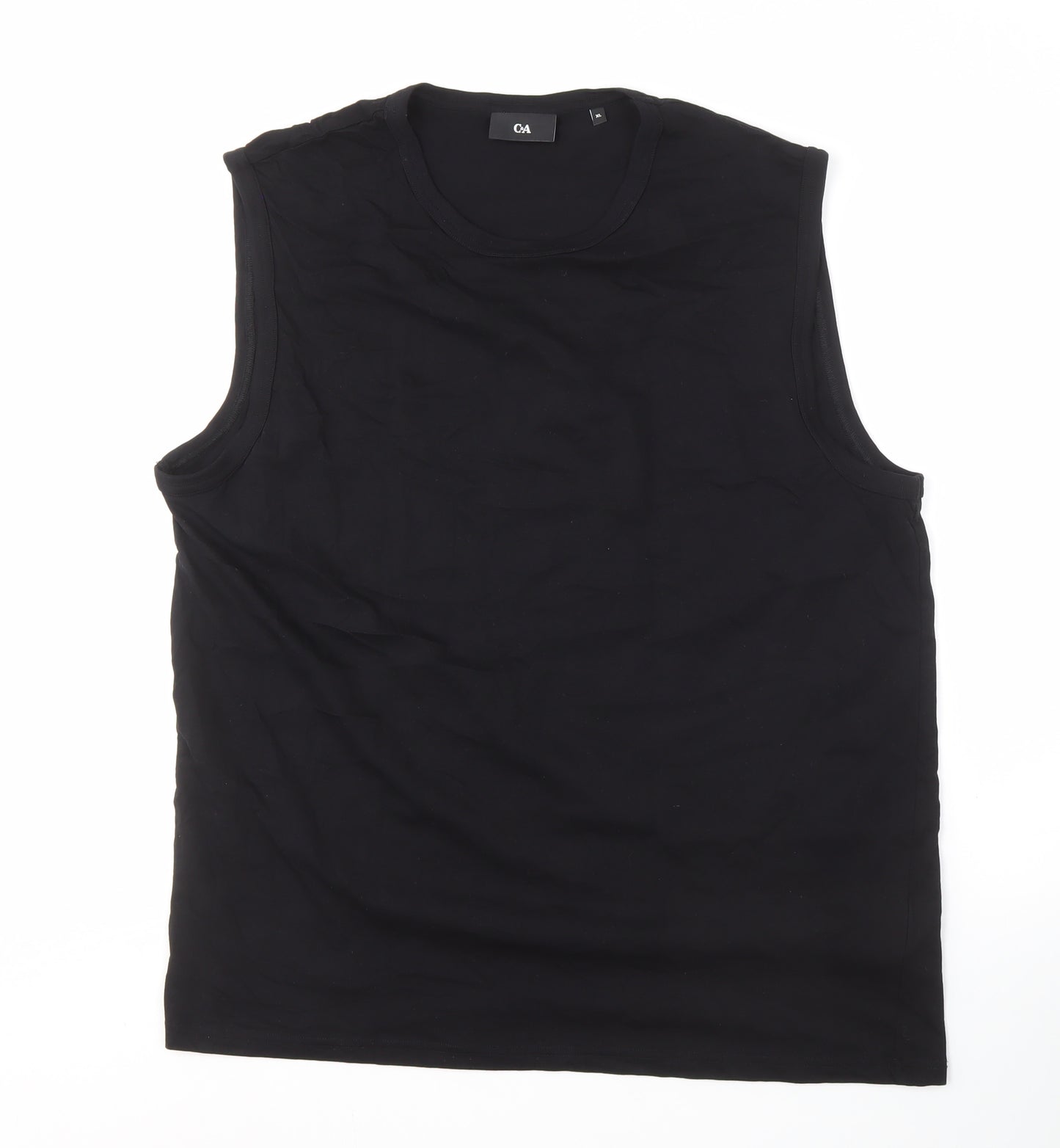 C&A Men's Black XL Sleeveless Casual Cotton Top