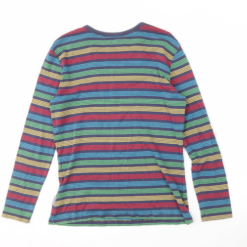 Frugi Women's Multicoloured Striped Cotton T-Shirt, Size 14