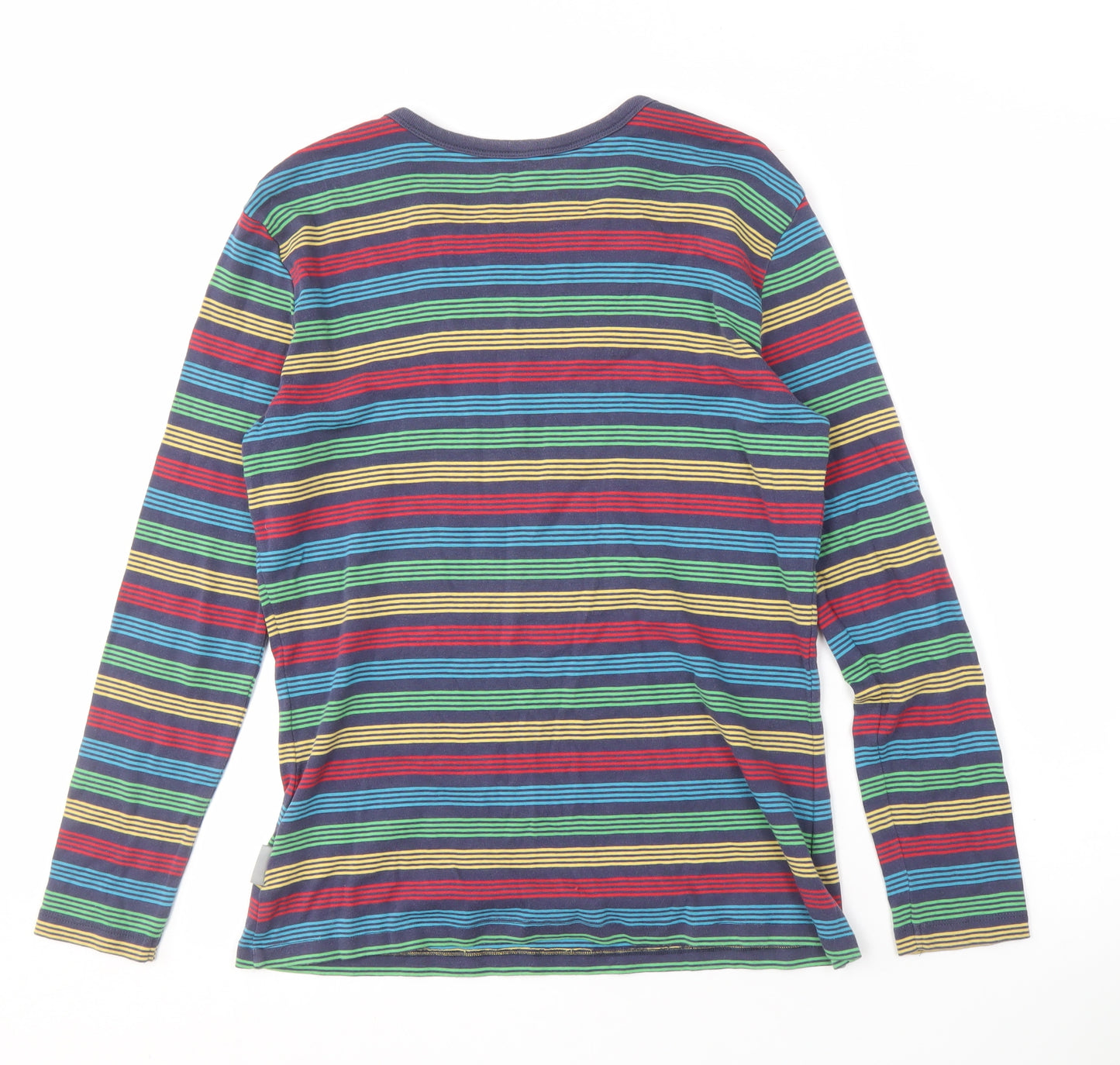 Frugi Women's Multicoloured Striped Cotton T-Shirt, Size 14