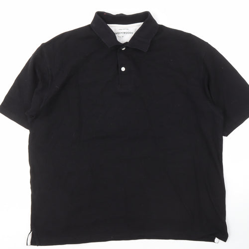 Greenwoods Men's Black XL Polo Shirt - Casual & Stylish