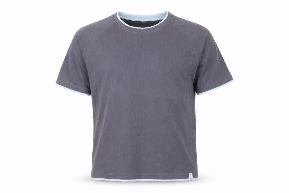 Front view of Peter Storm Men's Grey Crew Neck T-Shirt, size L